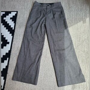 Banana Republic Wool Wide Trouser Pants Dk Brown